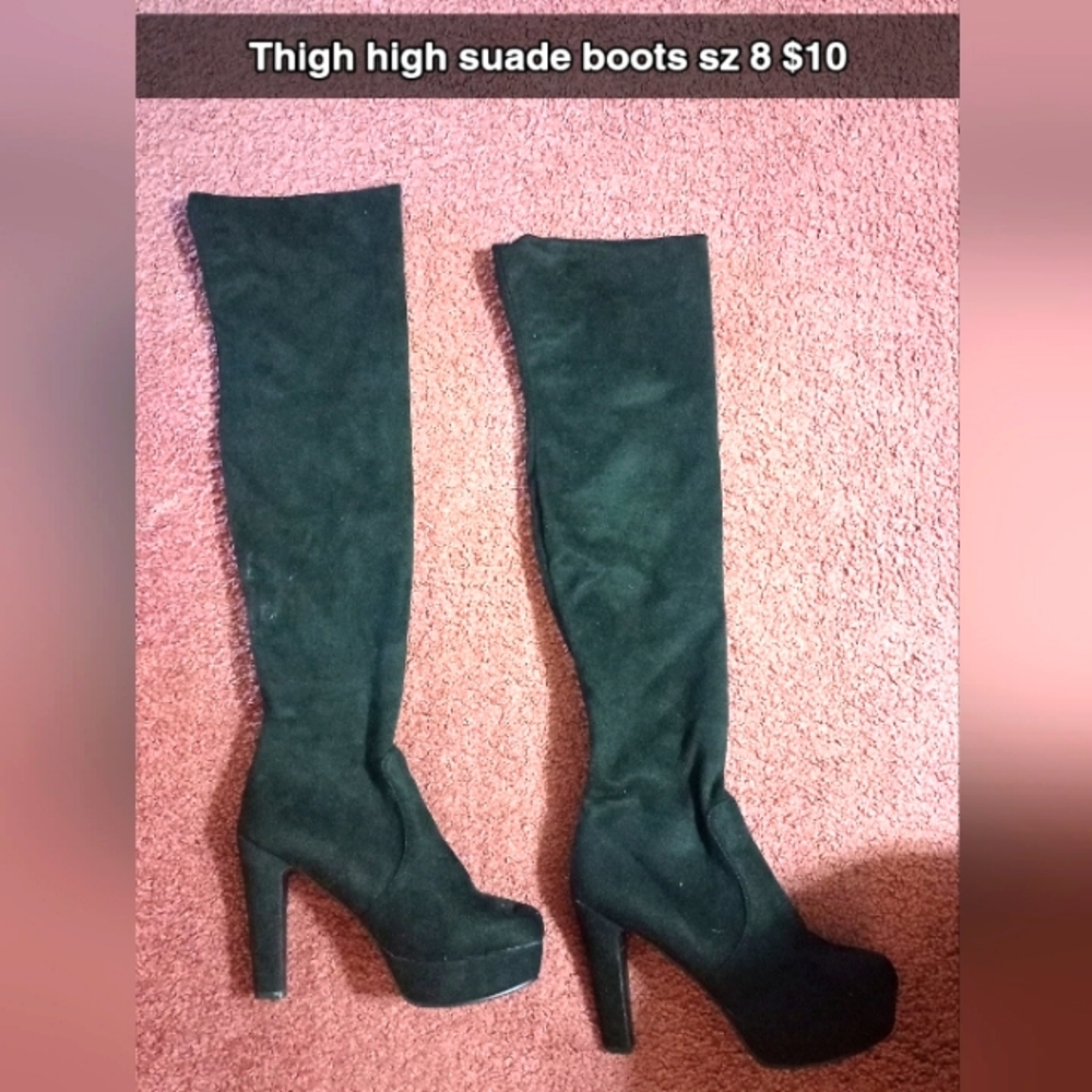 Shein thigh high boots sz 8